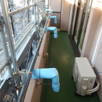 ベランダキャッチャーを活用した“車両移動なし”の足場施工