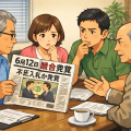 談合発覚記事を見ている役員